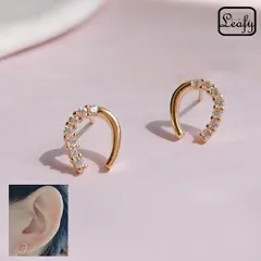 馬蹄モチーフ ピアス ホースシュー C型  幸運 ラッキー キュービックジルコニア パヴェセッティング フルセッティング ローズゴールド イエローゴールド 華やか レディース アクセサリー 進学祝い 就職祝い 守り プレゼント ギフト 送料無料 即購入OK