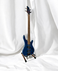 ★プライスダウン★【F1049】Photo Genic フォトジェニック ベース エレキベース 4弦 全長約112cm 青 ブルー 中古品 ★現状品★