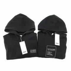 アズールバイマウジー AZUL by moussy タグ付き パーカー おまとめ2点セット プルオーバー フーディー リブ 長袖 L 黒 ブラック /FT ■GY99のサムネイル