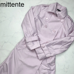 【目立った傷汚れなし】mittente　ミッテンテ　アウター　9　ピンク　古着　ロングコート　トレンチ