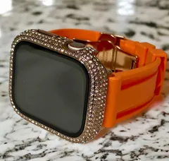 アップルウォッチバンド ラバーベルト Apple Watch 　キラキラ ケース カバー  メンズ レディース 38 40 41 42 44 45 46 49 SE1/2/3 Ultra1/2/3  04