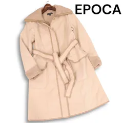 EPOCA エポカ 秋冬 3way ニット レイヤード♪ ベルテッド ロング コート Sz.40　レディースのサムネイル