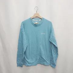 ◇ ⊇ CONVERSE コンバース プリント 長袖 ロングTシャツ サイズL ブルー メンズ E  【1502180035302】