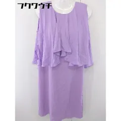 ◇ ◎ ●美品● merlot plus タグ付き レイヤード ノースリーブ 膝下丈 ワンピース サイズ F パープル レディース  【中古】 【1112040002353】