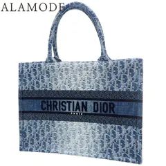 Christian Dior(クリスチャンディオール) Book Tote ブックトート バッグ ミディアム トートバッグ ハンドバッグ デニム ディオール オブリーク ブルー青 M1296ZEGC_M49E 40803001943【中古】【アラモード】