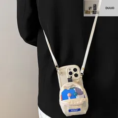 iPhone11-17/Pro/Pro Max 多機種対応 iPhoneケース 保護ケース case ドーパミンカラー ♡ ミニポーチ付き ショルダーストラップ付き 耐衝撃 ソフトケース