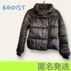 a-13   EGOIST ダウンコート ショート ダウン ブラック　艶　上着　暖かい　ボリューム　バカンス　リブ アウターのサムネイル