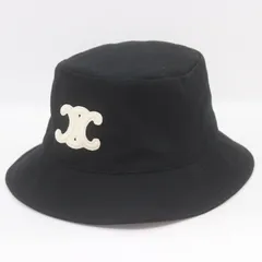 ITZX811E9PAE CELINE セリーヌ バケットハット トリオンフ ブラック 黒 サイズM 帽子 コットン100％ レディース メンズ ユニセックス