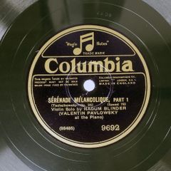 英 UK盤 ブラインダー/チャイコフスキー/憂鬱なセレナード/COLUMBIA 9692 SP