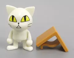 【中古】トレーディングフィギュア シロのネコ お立ち台付き 「つかまるぶらさがるひっかけるどこでもニャンコ」