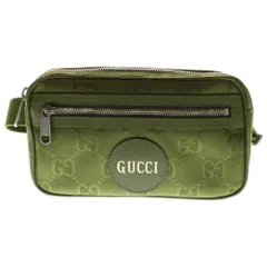 GUCCI (グッチ) GGキャンバス グッチオフザグリッド ベルトバッグ ウエストバッグ ボディバッグ オリーブ キャンバス シルバー金具 631341