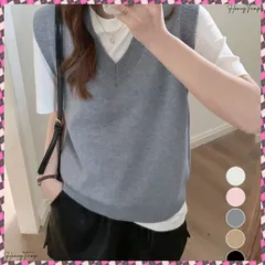 送料無料 ニットベスト Vネック 重ね着 春秋冬 レディース ニットジレ ノースリーブ ニットトップス ベストセーター きれいめ オフィスカジュアル 大人 プルオーバー 人気着やせニット 無地シンプルベスト 韓国ファッション服