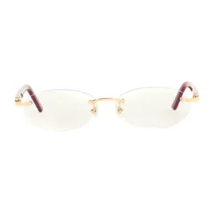 美品 Cartier カルティエ 2021年製 オーバルレンズ アイグラス oval oro Unisex Eyeglasses CT0056O 003 メガネ 眼鏡 サングラス アイウェア ゴールド ボルドー フランス製 ブランドのサムネイル