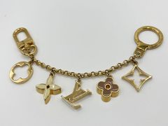 LOUIS VITTON ルイヴィトン フルール ドゥ モノグラム キーホルダー バッグチャーム キーリング ゴールド M65111 美品