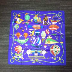 大*れ様 HERMES エルメススカーフ ミニカレ　大空の狂気　極美品　42×4 大*れ様 HERMES エルメススカーフ ミニカレ 大空の狂気 極美品 42×