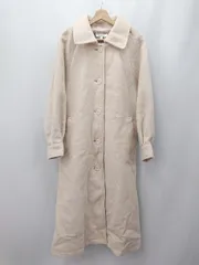 ■ ⊇ MOUSSY マウジー 防寒性良好 長袖 ウールロングコート サイズ2 ベージュ系 レディース E  【1507280005330】