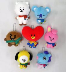 [중고]키 홀더 전 7종 세트 [BT21 볼 체인 첨부 인형~HAPPY KNITTY~]