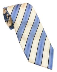 ポールスミス ネクタイ 美品　ホワイト　白　ブルー　水色　ライトブルー　ストライプ シルク100％ シルク メンズ Paul Smith