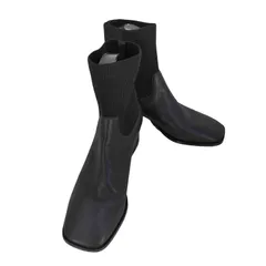 ブラックバイマウジー BLACK by moussy combi boots レザー ニット コンビ ブーツ レディース  LL/39のサムネイル