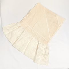 帯揚げ　正絹　白金斜縞模様　美品