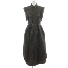 ハイク HYKE 24SS シャンブレードレス CHAMBRAY DRESS ワンピース ロング丈 フレンチスリーブ 麻 リネン混 S グレー 241-16206 /AN24のサムネイル
