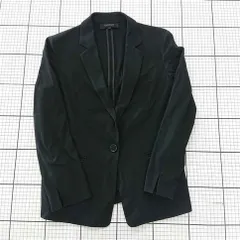 ◇ Θ UNTITLED アンタイトル 薄手 コットン 長袖 テーラード ジャケット サイズ2 ブラック系 レディース E  【1509180004901】