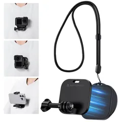 K&F Concept ネックレスマウント gopro用マウント マグネット式 超強磁力 ネック長さ・撮影角度調整可能 ハンズフリー GoPro/DJI/Insta360/各種スマホに対応 Vlog 料理 自転車 バイク 登山 釣り 散歩などの動画撮影や写真撮のサムネイル