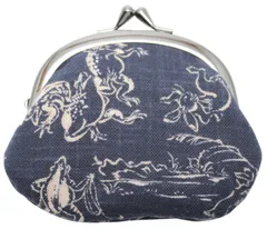 【在庫処分】がま口財布 和柄財布 丸全(Maruzen) 男物3.3寸がま口 鳥獣戯画コン 0