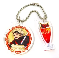 【中古】キーホルダー 爆豪勝己 2連チャーム 「僕のヒーローアカデミア 雄英高校オープンスクール 作れ!クリームソーダ」 A賞