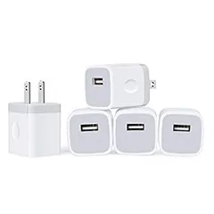 【中古】 USB 充電器 【5個セット】AC充電器 USB 電源アダプター USB コンセント PSE認証 コンパクト スマホ充電器 ACアダプター iPhone＆Android対応