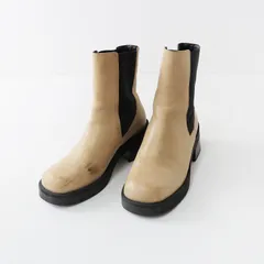 イーエイト バイ ミースタ E8 by Miista サイドゴア バイカラー ショートブーツ 37/ベージュ 靴【2400013678537】