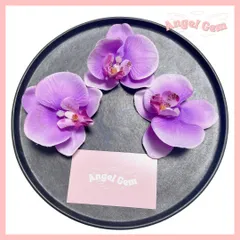 紫 胡蝶蘭髪飾り 成人式 結婚式 和装前撮り 浴衣 花火大会 和装 かんざし