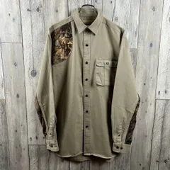 OLD Wrangler PRO GEAR ラングラー プロ ギア 迷彩 CAMO カモフラ ショルダー 切り替え 長袖 ミリタリー シャツ