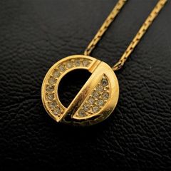 激レア ディオール ネックレス シェル 貝殻 ラインストーン エナメル 