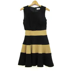 フレイアイディー ワンピース ノースリーブ ブランド トップス 黒 レディース ブラック×ベージュ FRAY I.D 【中古】