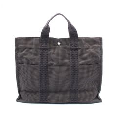 エルメス HERMES トートバッグ エールラインMM 100951M グレー キャンバス エールライントートMM ユニセックス Used B