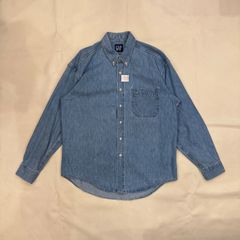 90s　old　gap　長袖　シャツ　デニム　【T-362】