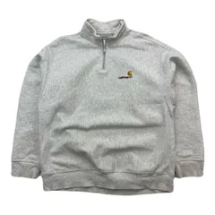 Carhartt ☆ カーハート ハーフジップ スウェット シャツ トレーナー グレー メンズ L 秋冬 ワーク アメカジ ストリート 定番 古着■S4151