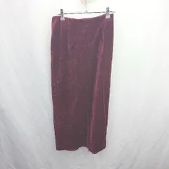 ◇ ⊇ JOURNAL STANDARD ベロア風 ロング タイト スカート サイズS ボルドー系 レディース E  【1506300021015】のサムネイル
