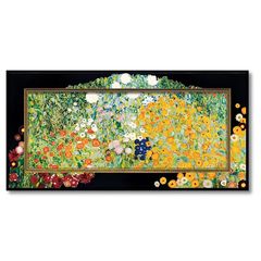 絵画 インテリア クリムト 名画「フラワーガーデン」 グスタフ クリムト 絵画 オーストリア画家 Gustav Klimt 絵画 インテリア 壁掛け 絵画 額入り 絵画 ポスター 絵画 海 インテリア 雑貨 アンティーク 調 風景 インポート 玄関 複製画