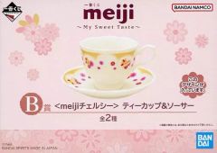 [중고] 머그컵·탕만 meiji 첼시(핑크) 티컵 & 접시 [이치 반 쿠지 meiji ~My Sweet Taste~] B상