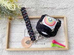 パラコード✶ゴルフティーホルダー&ボール入れセット✶1個収納✶カラビナ選べます