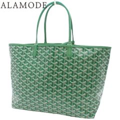 GOYARD(ゴヤール) サン・ルイ PM トートバッグ 肩掛け ショルダー ショッピングバッグ ヘリンボーン柄 PVCコーティングキャンバス ゴヤールディンキャンバス グリーン緑 シルバー金具 ユニセックス 40803001935【新品】【アラモード】