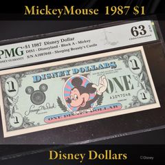 【PMG63】ディズニーダラー 1987年 1ドル ミッキー シリーズA