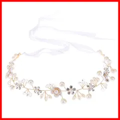 ヘアバンド フラワー ブライダル 髪飾り ラインストーン 発表会 花冠 卒業式 カチューシャ 花飾り 入学式 パール 女の子 DFsucces