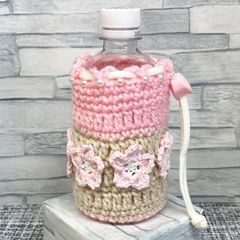 ペットボトルカバー　桜　ハンドメイド