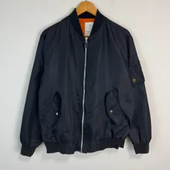 MA-1 フライトジャケット ブラック オレンジ メンズ 古着 ストリート アメカジ ミリタリー 韓国製