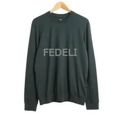新品同様 FEDELI フェデリ ABE ロングスリーブTシャツ カットソー ジャージー スーピマコットン クルーネック 長袖 グリーン サイズS メンズのサムネイル