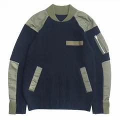 安い国産Sacai ニットジャケット　セーター　MA-1 ジャケット・アウター