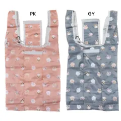 ショッピングバッグ KURUTTOエコバッグ カラビナ付き ノラフレンズフェイス ミントイン お買い物かばん コンパクト グッズ 